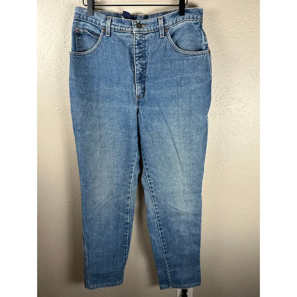Lands End Jeans Women's Size 12 Straight Leg Denim Y2K Light Wash Spring Pants - Picture 4 of 10